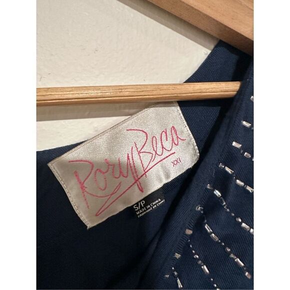 Rory Beca Mini Dress Waist Blue Green Size Small - Picture 2 of 5